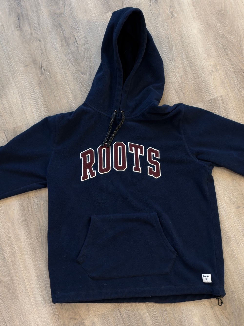 Roots Navy Hoodie with Maroon Logo (XL)